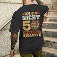 Vintage 50Th Birthday Dart Saying Double Bullseye T-Shirt mit Rückendruck Geschenke für Ihn