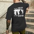 Wie Der Fater So Der Son T-Shirt mit Rückendruck Geschenke für Ihn