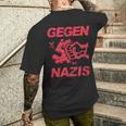 Zeichen Setzen Gegen Rechts Gegen Nazisintage T-Shirt mit Rückendruck Geschenke für Ihn