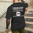 Zollbeamter Morgens Tired Slogan T-Shirt mit Rückendruck Geschenke für Ihn