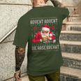 Advent Advent The Nose Burns X Xmas Christmas Santa T-Shirt mit Rückendruck Geschenke für Ihn