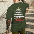 Aeroplane Christmas Tree Merry Christmas Most Likely Pilot T-Shirt mit Rückendruck Geschenke für Ihn