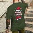 Baby Claus Christmas Family Partner Look Santa Claus T-Shirt mit Rückendruck Geschenke für Ihn