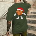 Basketball Christmas Santa Basketball Santa T-Shirt mit Rückendruck Geschenke für Ihn