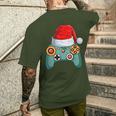 Christmas For Boys Children Toddler Gaming Santa T-Shirt mit Rückendruck Geschenke für Ihn