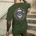 Christmas Skull Christmas Death Heavy Xmas T-Shirt mit Rückendruck Geschenke für Ihn