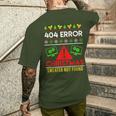 Christmas Slogan 404 Error Sweater Not Found Ugly Christmas T-Shirt mit Rückendruck Geschenke für Ihn