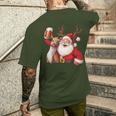 Christmas Tree Santa Reindeer Christmas T-Shirt mit Rückendruck Geschenke für Ihn