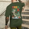 Dinosaur Christmas Jumper Xmas Tree Rex Pyjama T-Shirt mit Rückendruck Geschenke für Ihn