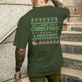 Everything I Wish For Christmas Is A Lobotomy Ugly Christmas T-Shirt mit Rückendruck Geschenke für Ihn