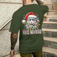 Fleece Navidad Feliz Navidad Sheep Christmas T-Shirt mit Rückendruck Geschenke für Ihn