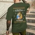 Flunder Fish Christmas Wonder Fishing Baltic Sea North Sea T-Shirt mit Rückendruck Geschenke für Ihn