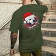 Football Santa Claus Christmas Xmas T-Shirt mit Rückendruck Geschenke für Ihn