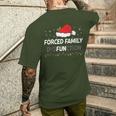 Forced Family Fun Dysfunction Christmas Santa Hat Men's T-shirt Back Print Funny Gifts