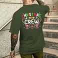 Christmas Crew Santa Dabbing Family Pyjamas T-Shirt mit Rückendruck Geschenke für Ihn