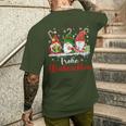 Gnome Matching Family Merry Christmas T-Shirt mit Rückendruck Geschenke für Ihn