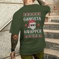 Gangsta Wrapper Saying Christmas Wrapping T-Shirt mit Rückendruck Geschenke für Ihn