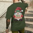 Gnome Christmas Santa Claus Costume Merry Christmas Gnome T-Shirt mit Rückendruck Geschenke für Ihn