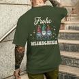 Gnome Merry Christmas Gnome Xmas Family T-Shirt mit Rückendruck Geschenke für Ihn