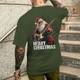 Heavy Christmas Santa Claus Guitar T-Shirt mit Rückendruck Geschenke für Ihn