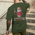 Ich Bin Nur Wegen Des Glühweins Here Xmas Penguin Glühwein T-Shirt mit Rückendruck Geschenke für Ihn