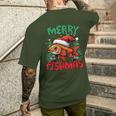 Merry Fishmas Fish Christmas T-Shirt mit Rückendruck Geschenke für Ihn