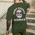 Merry Rizzmas Sigmas Rizz Christmas Santa N Gen Alpha T-Shirt mit Rückendruck Geschenke für Ihn