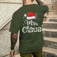 Mr And Mrs Claus Pyjama Santa T-Shirt mit Rückendruck Geschenke für Ihn