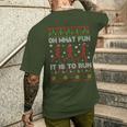 Oh What Fun It Is To Run Christmas Jumper T-Shirt mit Rückendruck Geschenke für Ihn