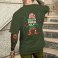 Papa Elf Outfit Christmas Family Elf Christmas Xmas T-Shirt mit Rückendruck Geschenke für Ihn