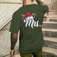 Santa Claus Hat Mrs Partner Outfit For Christmas T-Shirt mit Rückendruck Geschenke für Ihn