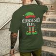 Smart Elf Outfit Christmas Family Elf Christmas T-Shirt mit Rückendruck Geschenke für Ihn