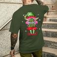 Tired Elf Outfit Christmas Family Christmas T-Shirt mit Rückendruck Geschenke für Ihn