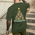 Turtle Christmas Tree Shelly Holiday T-Shirt mit Rückendruck Geschenke für Ihn