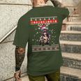 Ugly Christmas Jumper French Bulldog Dog Puppy Christmas Pajamas T-Shirt mit Rückendruck Geschenke für Ihn