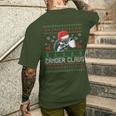 Ugly Christmas Zander Claus Angler Weihnachten Fishing Sports T-Shirt mit Rückendruck Geschenke für Ihn