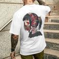 Anime Manga Gráfico Ojos Rojos Arte Anime Camiseta Hombre Estampado Espalda Regalos para él