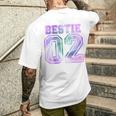 Bff 02 Best Friends Matching Bestie For 2 Tie Dye On Back T-Shirt mit Rückendruck Geschenke für Ihn