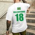 Brazil Party & Sauf Jersey For Malle Holiday Party Crew Yellow T-Shirt mit Rückendruck Geschenke für Ihn