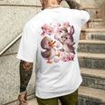 Canard Et Lapin Fleur De Cerisier Fleur Sakura T-shirt imprimé au dos Cadeaux pour lui
