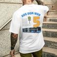 Children's 5 Years Boy Little Bus Driver 5Th Birthday Bus Articulated Bus T-Shirt mit Rückendruck Geschenke für Ihn