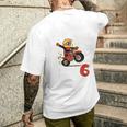 Children's 6Th Birthday Aus Dem Weg Ich Bin Schon 6 Years Motorcycle T-Shirt mit Rückendruck Geschenke für Ihn