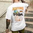 Children's Birthday Digger 4 Years Construction Site 4 Birthday Boy T-Shirt mit Rückendruck Geschenke für Ihn