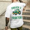 Children's Tractor Boys 3 Years 3Rd Birthday Boys Tractor T-Shirt mit Rückendruck Geschenke für Ihn