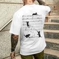 Cute Cat Music Noteintage Notes Musician T-Shirt mit Rückendruck Geschenke für Ihn