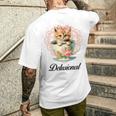 Delusional Coquette Cat Kitten Pink Bow Ribbon Y2k Aesthetic Men's T-shirt Back Print Gifts for Him