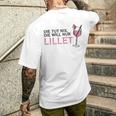 Die Tut Nix Die Will Nur Lillet Fan Summer Cocktail Party T-Shirt mit Rückendruck Geschenke für Ihn