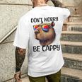 Don't Worry Be Cappy Capybara Water Pig T-Shirt mit Rückendruck Geschenke für Ihn