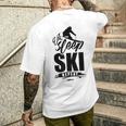 Eat Sleep Ski Repeat Ski T-Shirt mit Rückendruck Geschenke für Ihn