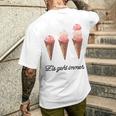 Eis Geht Immer Saying Ice Lover T-Shirt mit Rückendruck Geschenke für Ihn